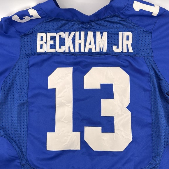 New York Giants Odell Beckham Jr. Size 44 Nike On Field Blue Football Jersey - Picture 10 of 10